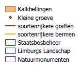 Bij Wahlwiller komen 7 soorten voor, bij Gulpen 5 en langs de Karstraat en noorden van de Wrakelberg 6 soorten.