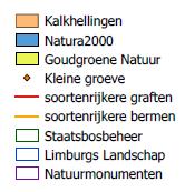 Proposed locations for implementation of measures to promote a functional connectivity of the landscape for priority species of unimproved downland between Kunderberg and Gulperberg. See Table 6.