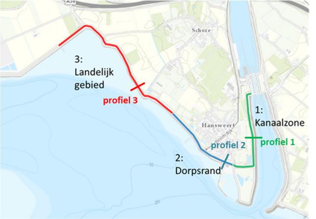 4 Huidige situatie dijk 4.1 Beschrijving projectgebied Het project HWBP Zuid-Beveland West, Hansweert (kortweg HWBP Hansweert), ligt aan de Westerschelde, aan de zuidzijde van Zuid-Beveland.