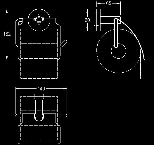 Ø 130 mm RVS klapbare afdekking Vierkante