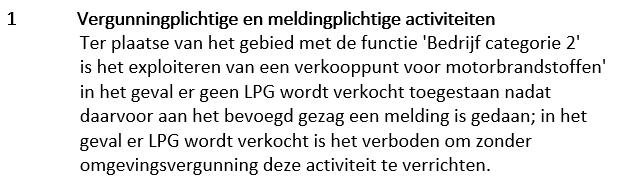 Kwalificeren regeltekst Gevolgen voor opstellen en bevragen Vraag initiatiefnemer in DSO: Ik wil hier LPG