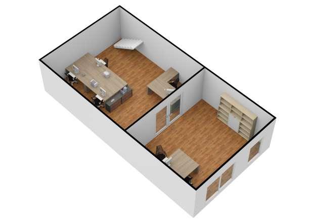 Plattegrond 3D eerste verdieping Bovenstaande