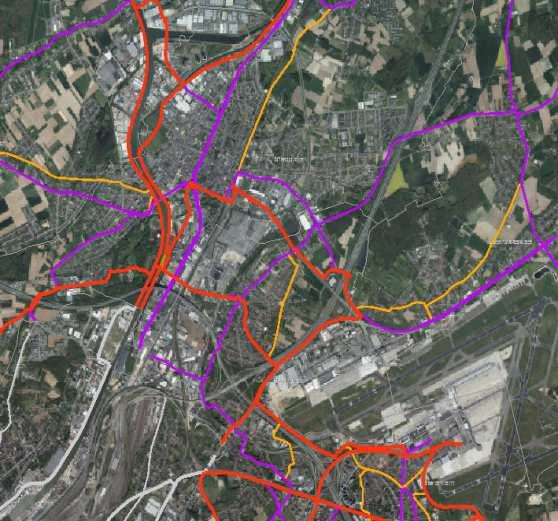 Spoorfietsroute Haren-Machelen-Vilvoorde (FR0) o In 2015 toegevoegd aan het bovenlokaal functioneel fietsnetwerk (BFF) als gewenste fietssnelweg o Schakel