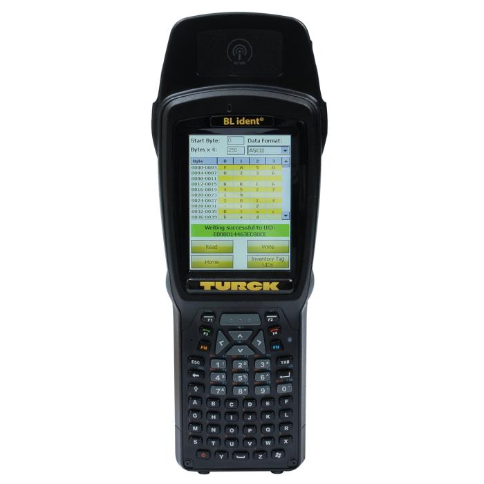 compatibele handhelds PD-IDENT-HF-RWBTA (0601) De handheld wordt gebruikt voor het uitlezen en beschrijven van de datadragers ongeacht de plaats.