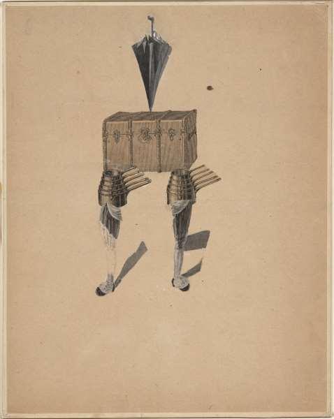 René Magritte, Het glazen huis 1939, Gouache op