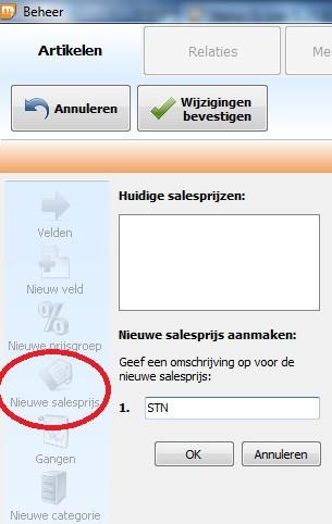 Salesprijs aanmaken Naast het gebruik van een Prijsgroep, is het ook mogelijk om een Salesprijs in te stellen, per product. De Salesprijs heeft een begin en eind datum instel mogelijkheid.