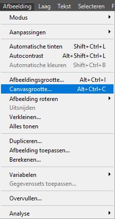 Oefening CANVAS VERGROTEN Open een foto, verdubbel het canvas, kopieer en plaats de foto voor een before en after presentatie. Canvasgrootte Open de foto die je wilt bewerken.