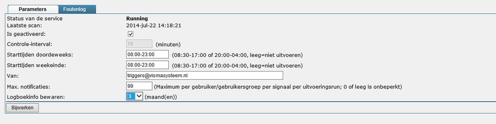 2. Inrichting van de module 2.1 Instellingen Om signalen te kunnen gebruiken moeten er eerst een aantal instellingen doorlopen worden.