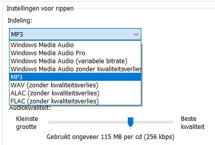 Dit formaat bepaalt meteen ook de kwaliteit van je muziek. Sommige formaten zijn lossy andere zijn lossless.