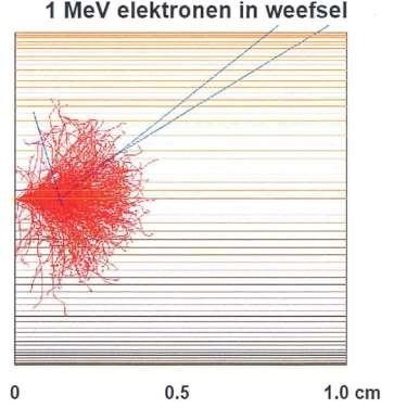 6 Wisselwerking en afscherming TS VRS-D/MR vj 2018 Wisselwerking - - deeltjes Typische energie: 0,1-1 MeV Energieafgifte door vele