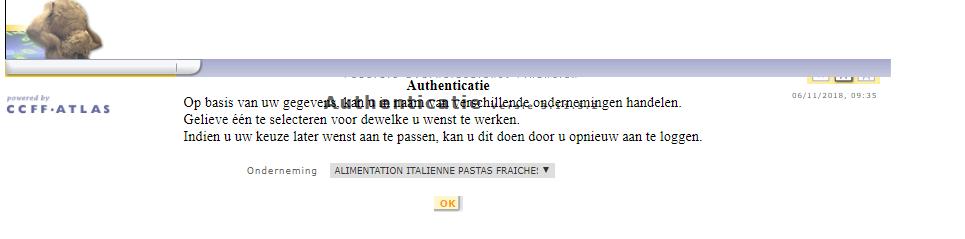 3. De curator komt op het authenticatie scherm : 4.