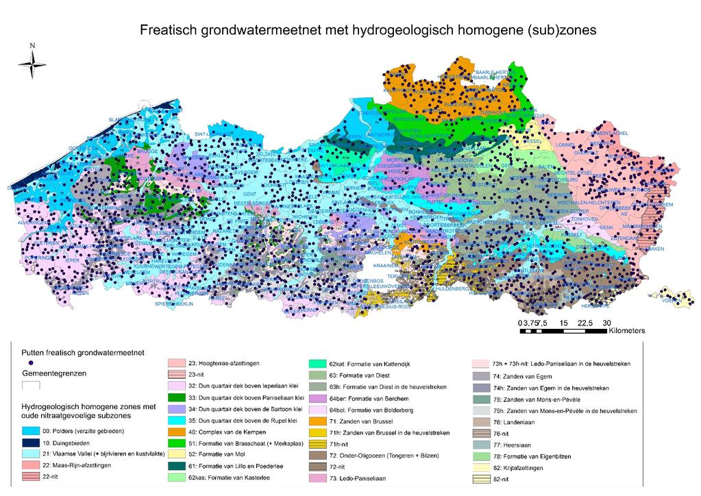 Toepassing freatisch grondwatermeetnet