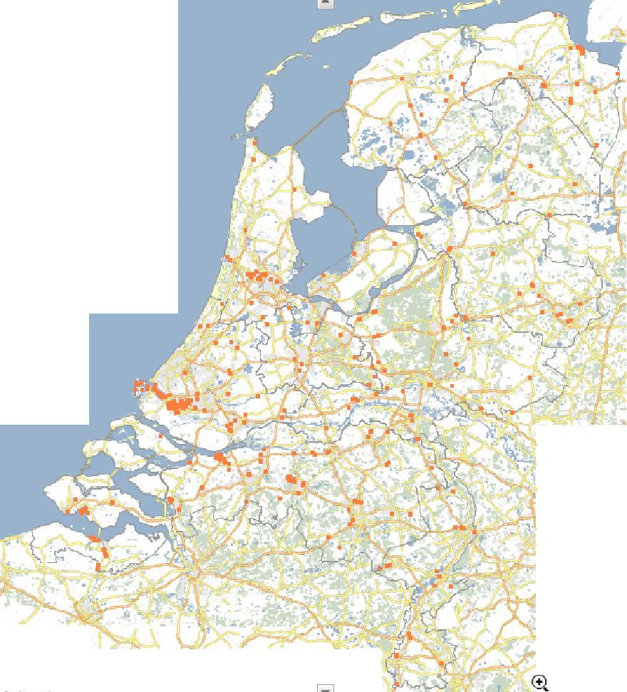 Figuur 1 Overzicht risicovolle bedrijven (BRZO) in Nederland en in Zeeland Bron: Risicokaart.nl, d.d. 03-03-2015 In Zeeland vallen 18 van de 20 BRZO-bedrijven onder het gezag van de provincie.