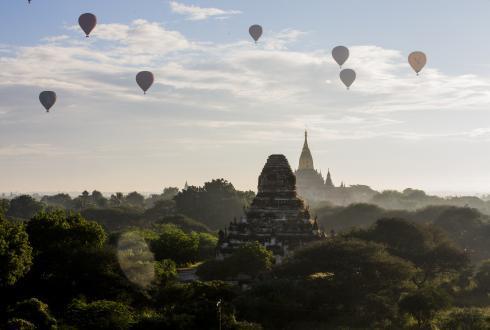 Excursies: Ballonnen over Bagan 24 Nov / Duur 3 uur (45 min.
