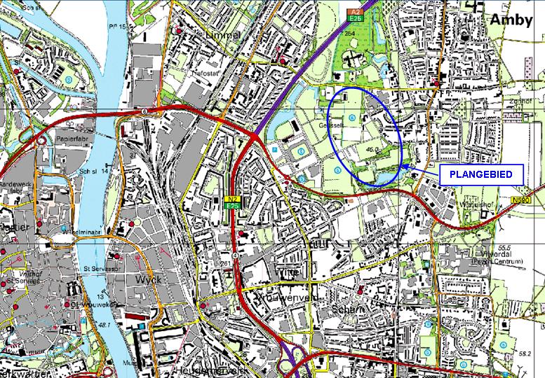 2 Situering Het Geusseltpark is gelegen ten oosten van het centrum van Maastricht, aan de oostzijde van de 2. Figuur 2.1 toont de regionale ligging van de locatie. Figuur 2.1: Regionale ligging plangebied.