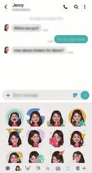 Apps en functies Mijn Emoji-stickers verzenden U kunt Mijn Emoji-stickers die op u lijken, verzenden