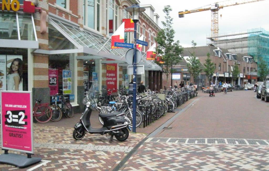 Groningerstraat: hier komen veel fietsers aan die