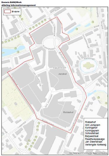 Bijlage 1: Begrenzing BI-Zone Winkelhart Ridderkerk * * *