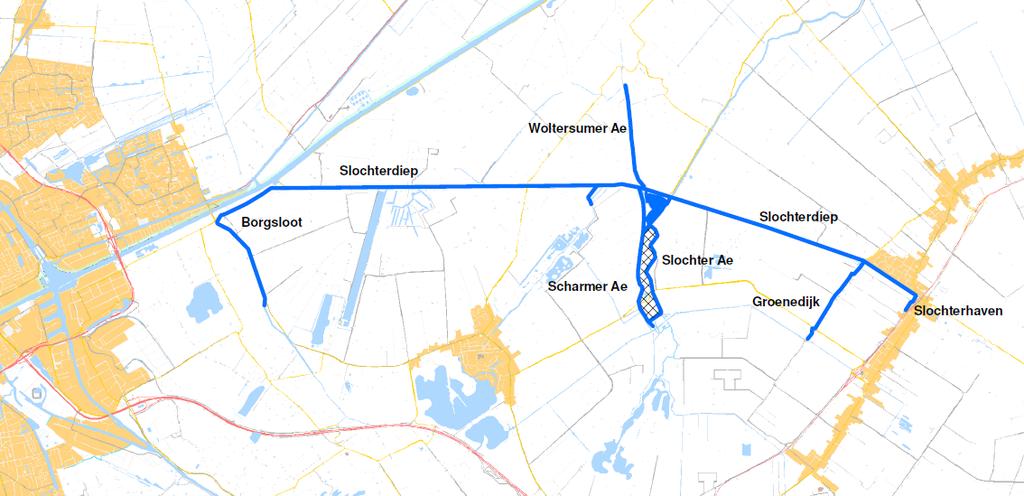 Inleiding Het projectplan Inrichting Slochterdiep en zijtakken gaat over de inrichting van het Slochterdiep en de zijtakken Borgsloot, Scharmer Ae, Slochter Ae, Woltersumer Ae, Groenedijk en