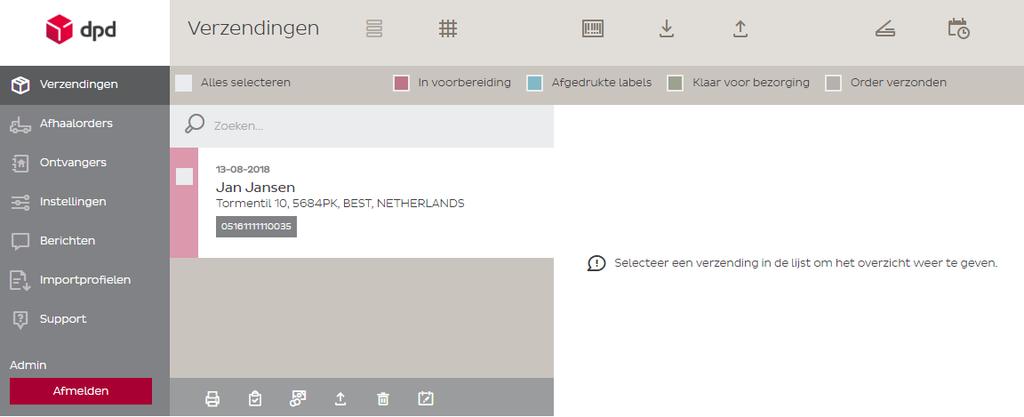 1. DPD Shipper DPD Shipper is een labeltool voor klanten van DPD zoals u.