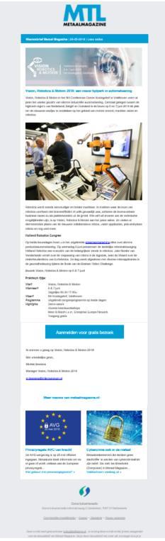 Special Newsletter metaalmagazine.nl Special Newsletter Een Special Newsletter is een extra digitale nieuwsbrief waarbij een advertentie boven redactionele berichten staat.