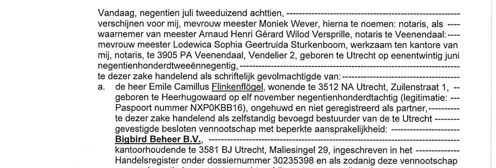 Bijlage 6 Statuten en Aandelenoverdracht ESCo Van Limpt B.V. Bijlage 6 Statuten en Aandelenoverdracht ESCo Van Limpt B.