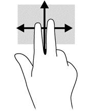 2 Touchpadbewegingen gebruiken Schuiven Met het touchpad kunt u de aanwijzer op het scherm besturen met uw vinger.