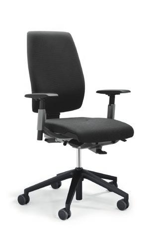 Op basis van dezelfde onderbouw kunnen de bureaustoelen in talrij ke comfortabele uitvoeringen worden samengesteld.