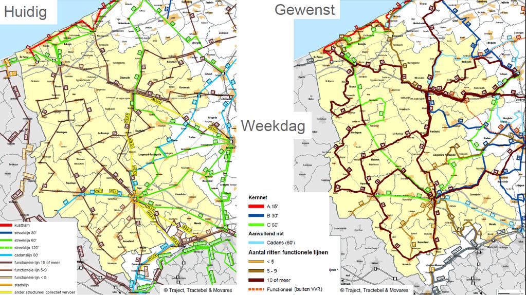 Westhoek proefregio Huidige gewenst aanbod Vervoer op maat