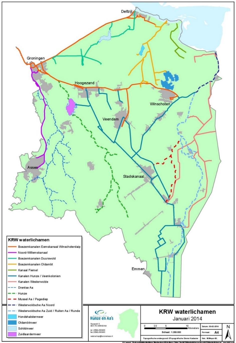 8/40 Visstandmonitoring loopt door het Hondshalstermeer en komt net ten oosten van Wagenborgen uit in het Termunterzijldiep.