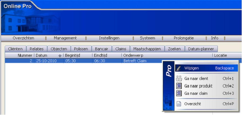 Taakscherm uitgebreid met de Naam/Adres en Communicatie-gegevens van de cliënt.