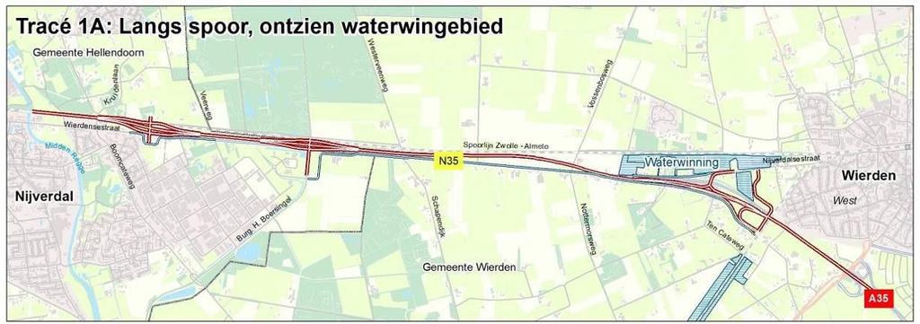 Doorsnijding van het waterwingebied Wierden (waarin de putten en reserveputlocaties liggen) door het tracé N35 Nijverdal - Wierden betekent namelijk een verlies van productiecapaciteit van drinkwater.