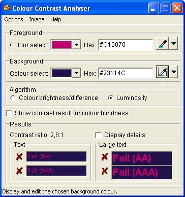 Colour Contrast Analyser Download de Colour Contrast Analyser.