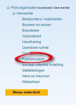 4. Organisatieonderdeel van naam veranderd Handhaving is veranderd in Publiekszaken. 6.