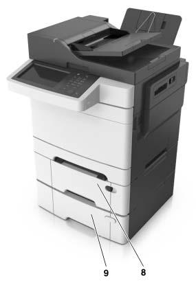 Als u meerdere invoeropties gebruikt, dient u een printerstandaard of een printerbasis te gebruiken.