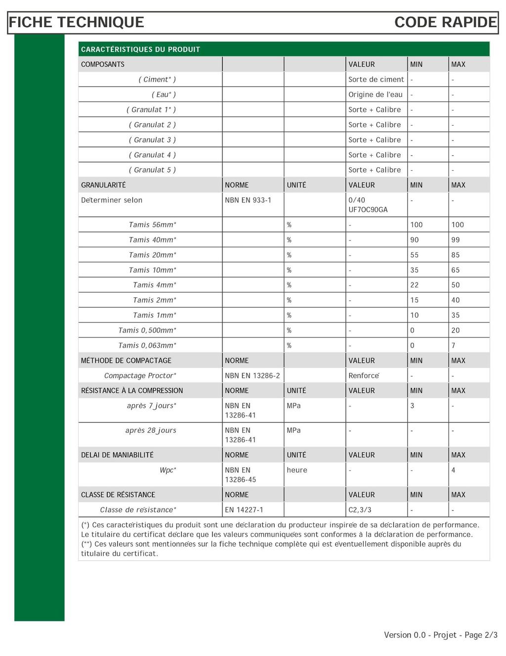 Règlement d Application pour mélanges traités aux