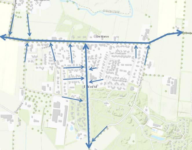 1.5 Structuur IJhorst IJhorst wordt ontsloten door de Heerenweg en Burgemeester van Wijngaardenstraat.