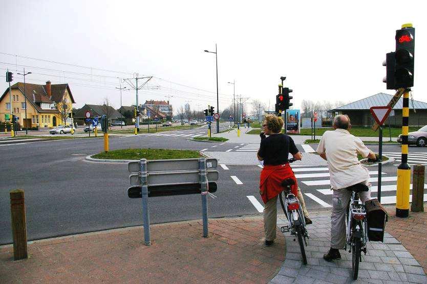 Fietsers rijden verloren Fietsers denken dat er een