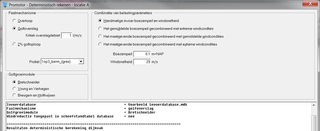 PROMOTOR - gebruikershandleiding versie 4.1 december 2016 Het hydraulisch belastingniveau (HBN) is bij het faalmechanisme overloop gelijk aan de lokale waterstand.