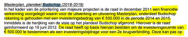 Hieruit kan Ecorys afleiden dat de gemeente Nederweert nooit van plan was om de kanaalzone in te richten zoals in het masterplan beschreven staat.