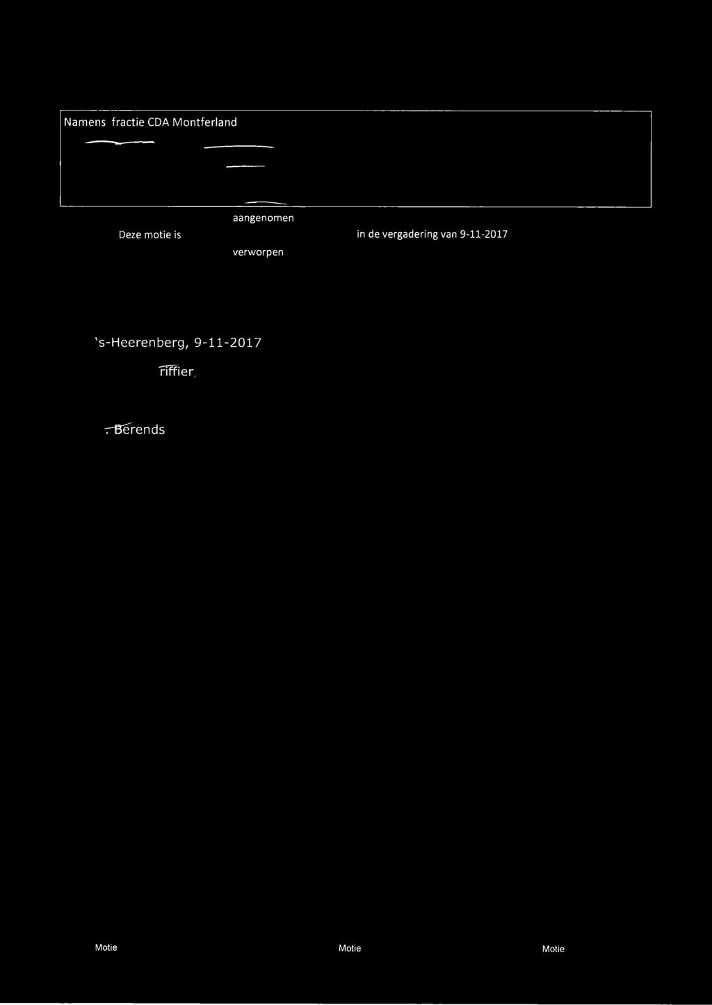 vergadering van 9-11-2017