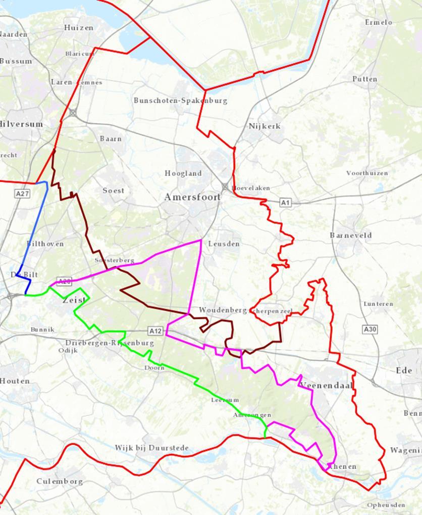 3. Nijkerk en Barneveld Nijkerk en Barneveld zitten wel in de regio Amersfoort, maar de subsidie aan deze gemeenten zal via de provincie Gelderland moeten lopen.