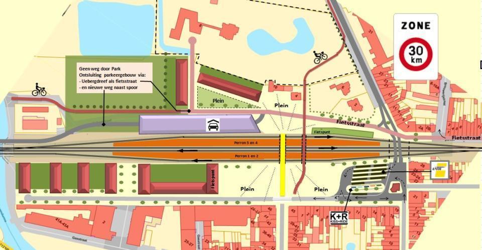 Lokeren, Masterplan: het station centraal Multimodaal en verdicht ruimtelijk weefsel:
