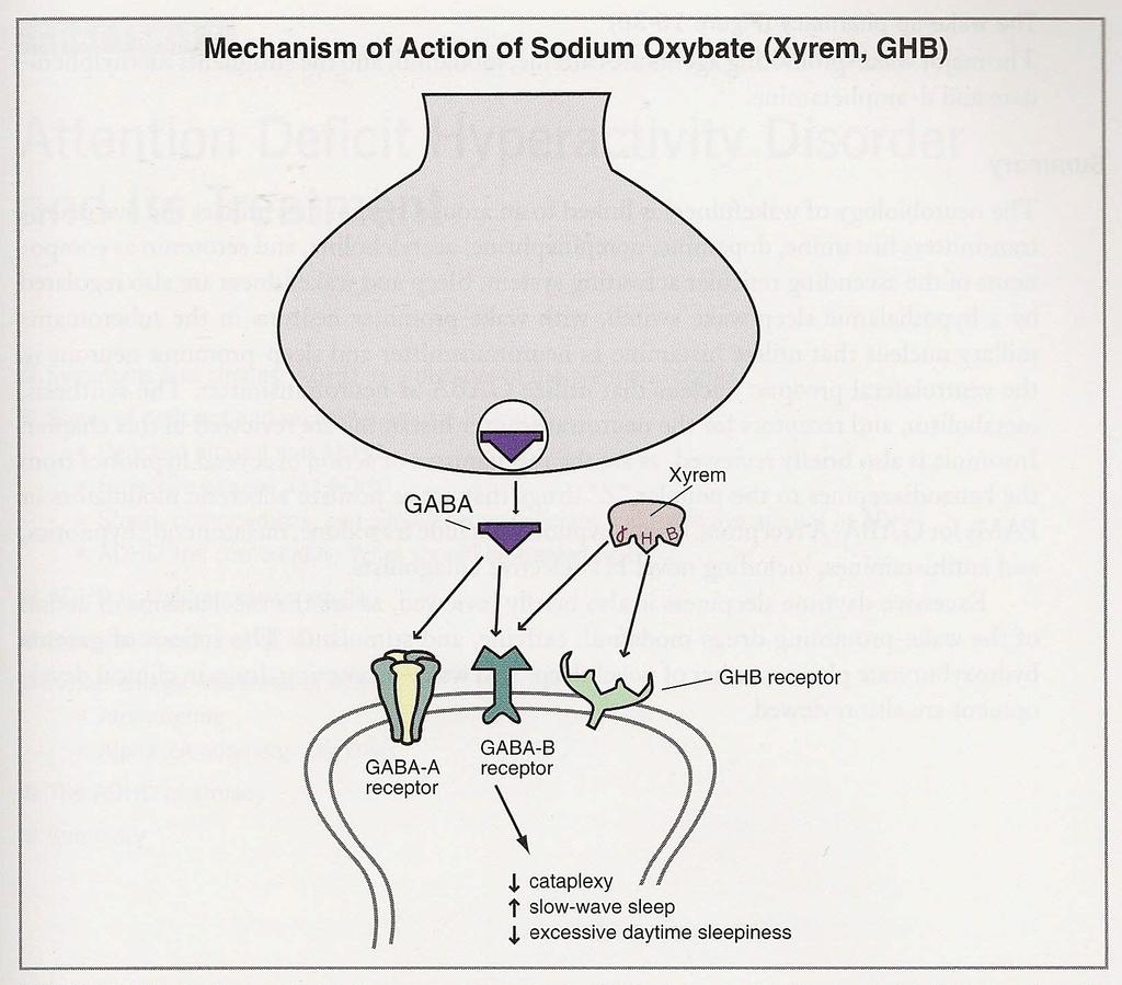 Partiele GABA-B en GHB agonist Sodium oxybaat; gammahydroxyboterzuur.