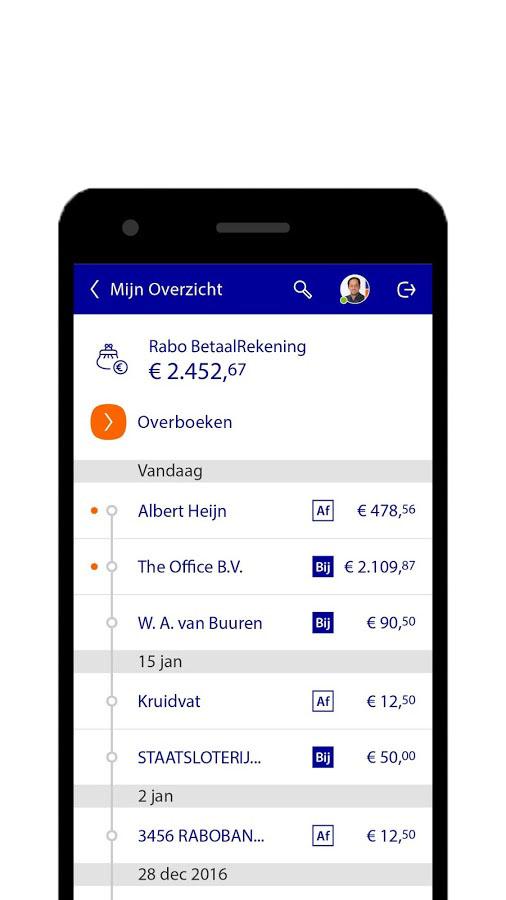 INSPIRATIE RABOBANK BANKIEREN APP De Rabobank Bankieren App wordt door vele gebruikt, onder anderen door mij.