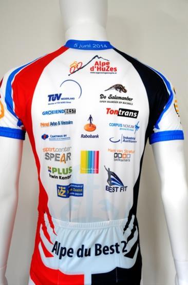 Shirt sponsoring Team van 2 personen 250 per logo Team > 2 personen 500 per logo Max 16 logo s achter op het shirt Formaat in EPS, AI