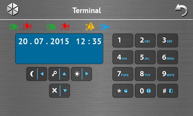 SATEL INT-TSH 13 Terminal Via de terminal kunt u het alarmsysteem bedienen en programmeren op dezelfde manier als vanaf een LCD bediendeel.