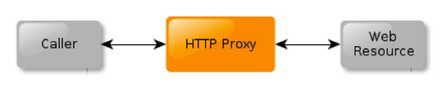 HTTP proxy HTTP proxy pattern Een HTTP proxy wordt toegepast om een HTTP service middels een alternatief adres te ontsluiten (zie het wb_mule_rest project voor de code voorbeelden).
