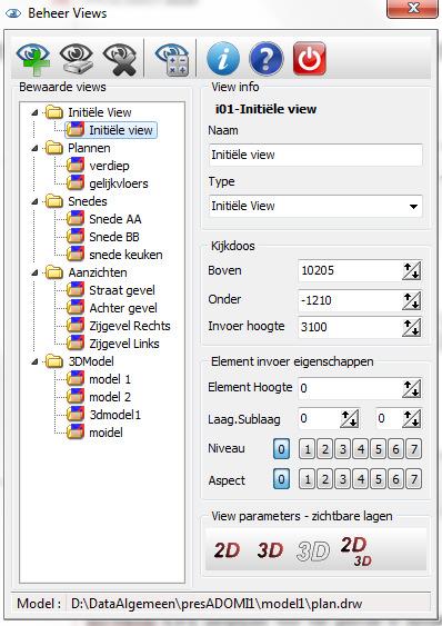 2.2 ADOMI Views Een nieuwe ADOMI userfuntie is toegevoegd aan de BATLib. Deze functie helpt de gebruiker snedes en views te beheren.