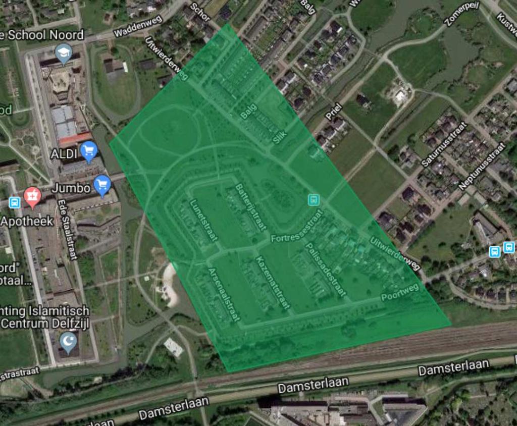 5.7 Vestingbuurt en Kwelderland 5.7.1 Omschrijving van het gebied In deze buurt is het over het algemeen fijn wonen in een groene omgeving De woningen aan de Uitwierderweg zijn vrij nieuw.